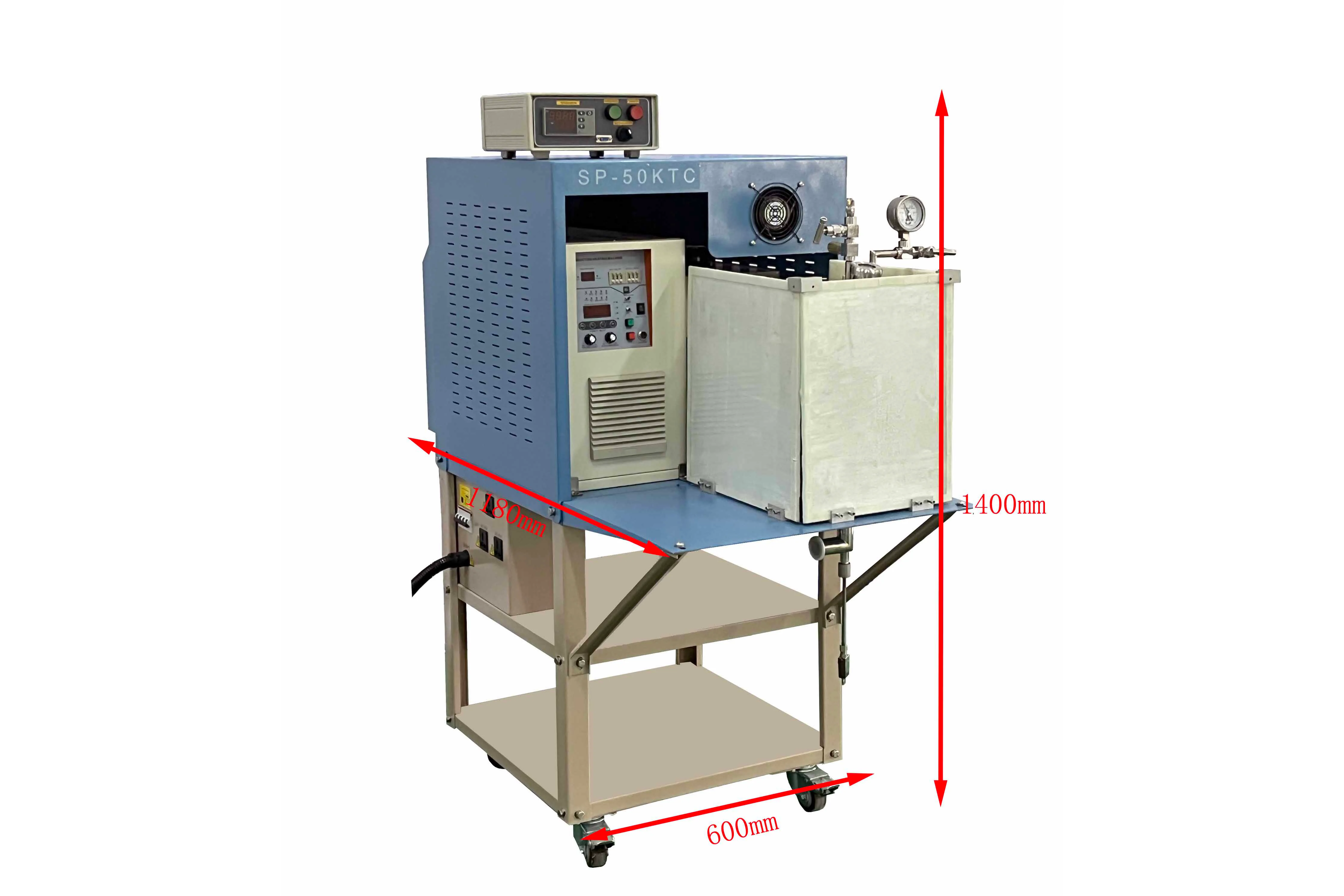 15KW Induction Heating System with 5" Quartz Tube & Temp.-Controller up to 2200°C - SP-50KTC - Image 2