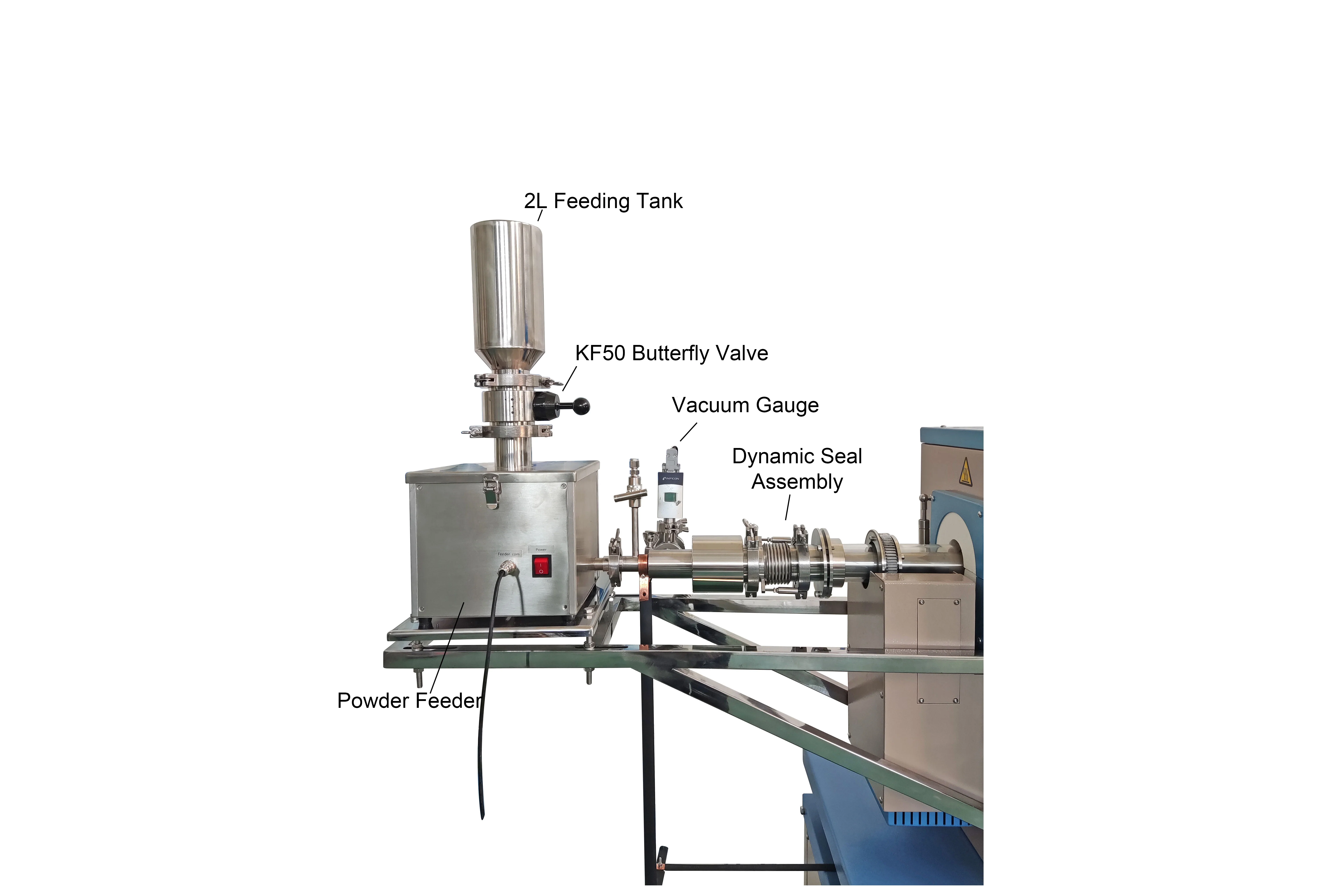 1200°C Max. 5" Rotary PE-CVD Tube Furnace w/ Feeding & Receiving - OTF-1200X-III-R5-PECVD - Image 3
