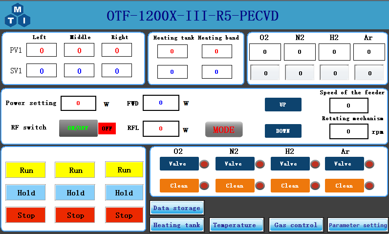 1200°C Max. 5" Rotary PE-CVD Tube Furnace w/ Feeding & Receiving - OTF-1200X-III-R5-PECVD - Image 6