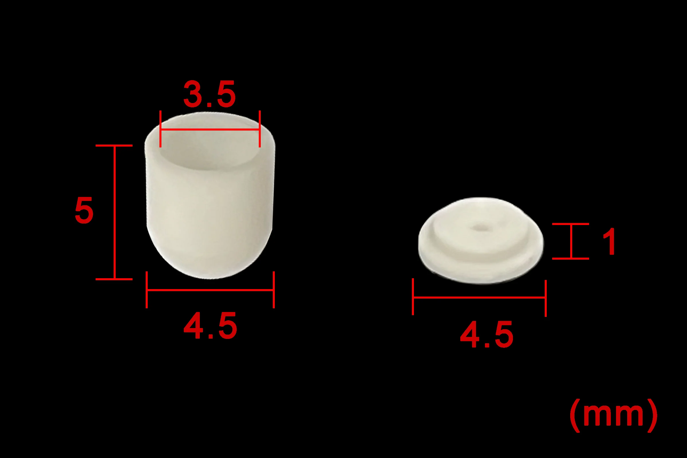 Alumina Crucible: High Purity 4.5 mm Dia. x 5 mm H Cylindrical with Lid for Thermal Analysis (PE) - CA4550 - Image 2