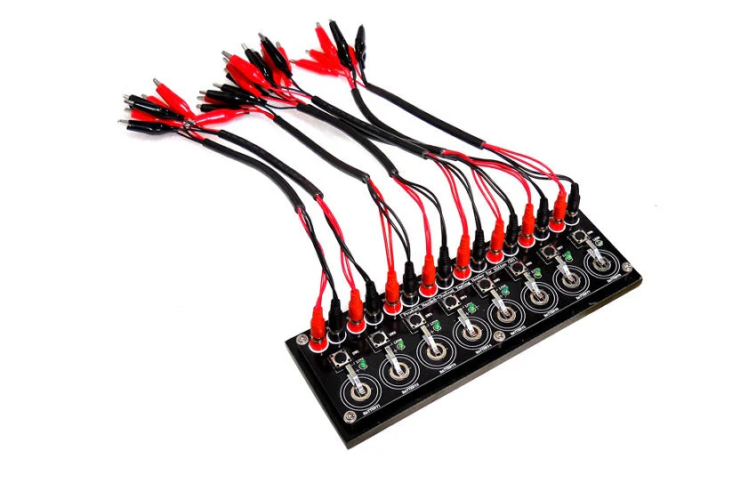 8 Channels Coin Cell Testing Board with Cable & Optional Connector for BST8 Series Battery Analyzers - BC8C