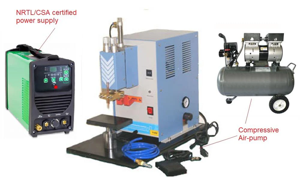 Compact AC Pulse Spot Welder (Pneumatic Type, 110VAC for USA only) - MSK-310A - Image 2