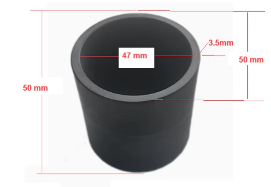 SiC Crucible: 50 OD x 43 ID x 50 H (mm) 67 mL - CSiC50D50H - Image 2