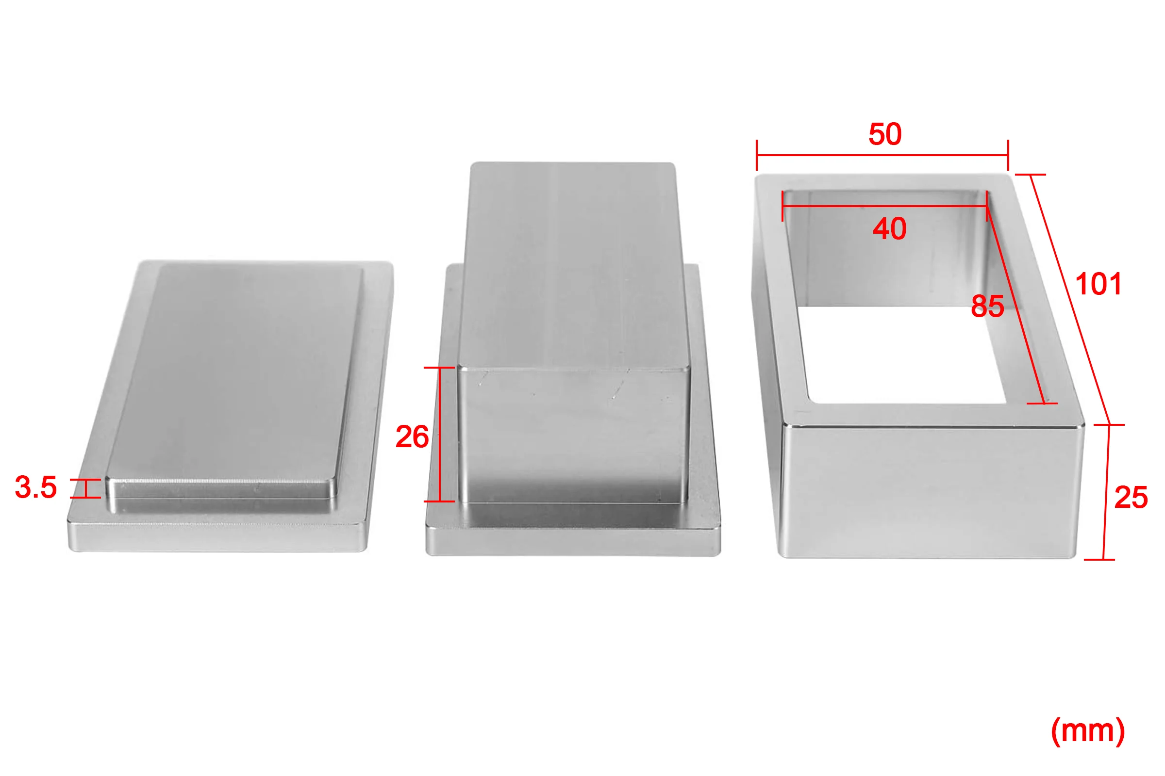 2" x 4" Pre Pressing Die Made of Aluminum -Alloy for Polymer Compound - Die-2-4-Al - Image 5