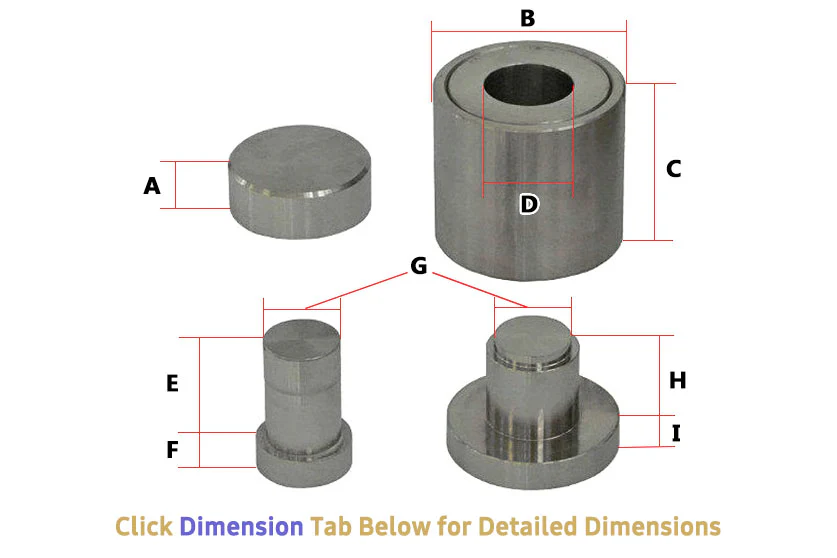 16.5 mm I.D. Dry Pellet Pressing Die - Die-16D-B - Image 2