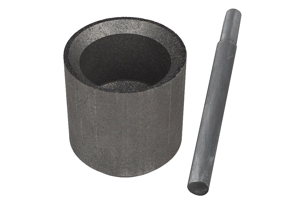 Graphite Crucible:80 mm OD x 60 mm ID x 83mm Height with 9.5mm pour hole for casting and Sealing Rod- CG6083