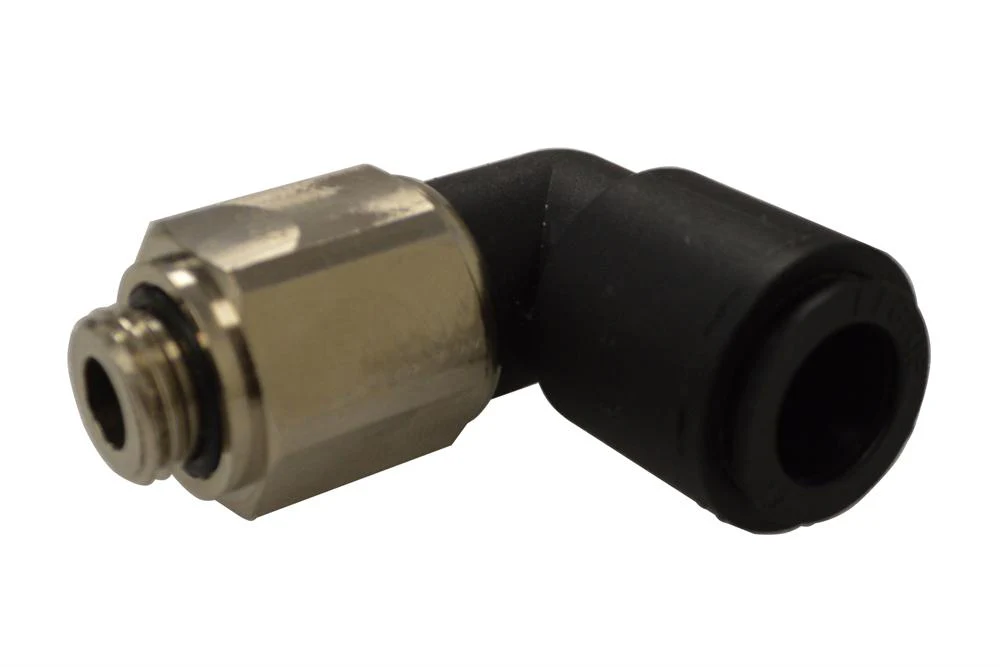 Swivel Elbow Fitting, 1/4" BSPP x 6mm or 12mm Tube (Upto 290 psi). EQ-IS-1406, IS-1412