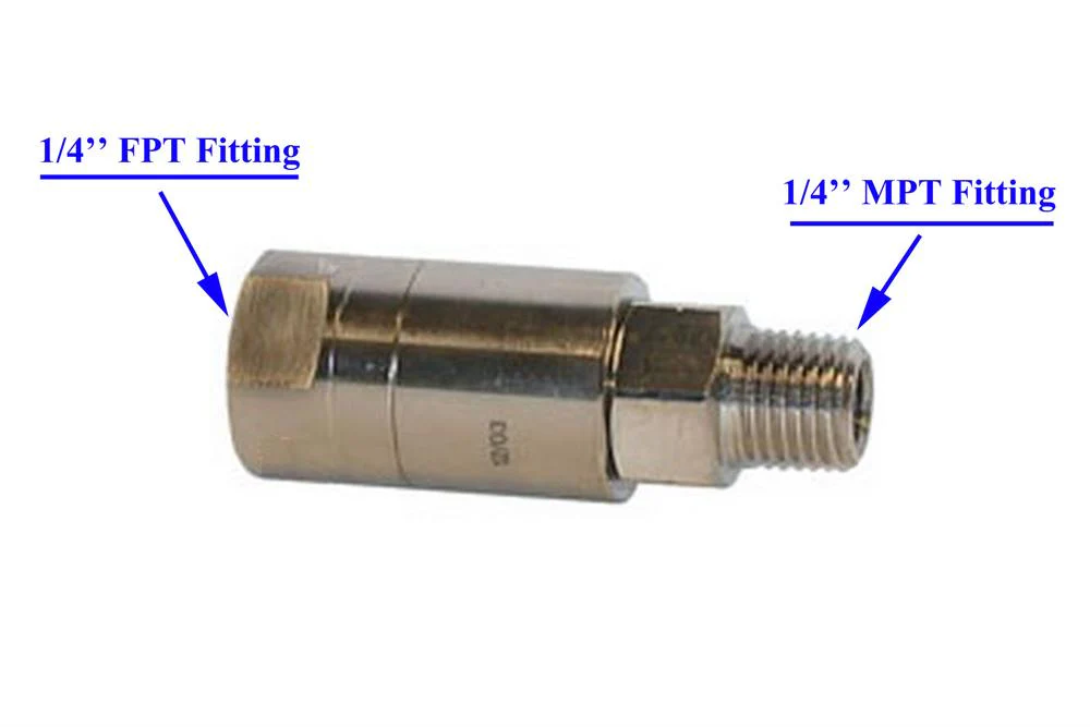 Inline Swivel Head (upto 3000PSI) 1/4"FPT x 1/4" MPT, 30 Max. RPM - IS-1430 - Image 2