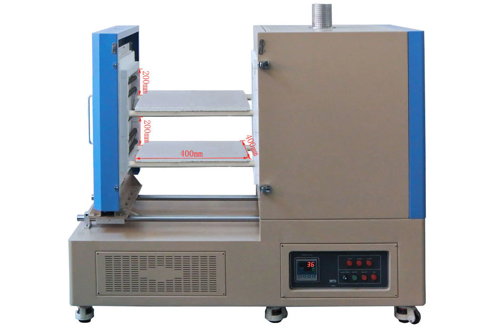1200°C 5-side Heating Muffle Furnace (20x20x20", 125L) w/ with Sliding Door for Rapid Cooling - KSL-1200X-MAX-T - Image 2