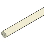 Round Double Bore Tube, Alumina 99.8%, 0.187" O.D x 28.5" Length - MC-AXF1180-19-24-2-LD - Image 2