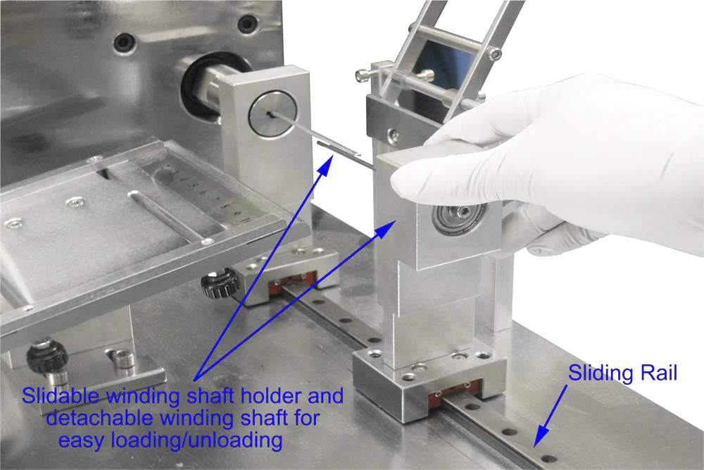 Manual Winding Machine for Electrodes of Cylinder or Prismatic Cell - MSK-112A-C - Image 3
