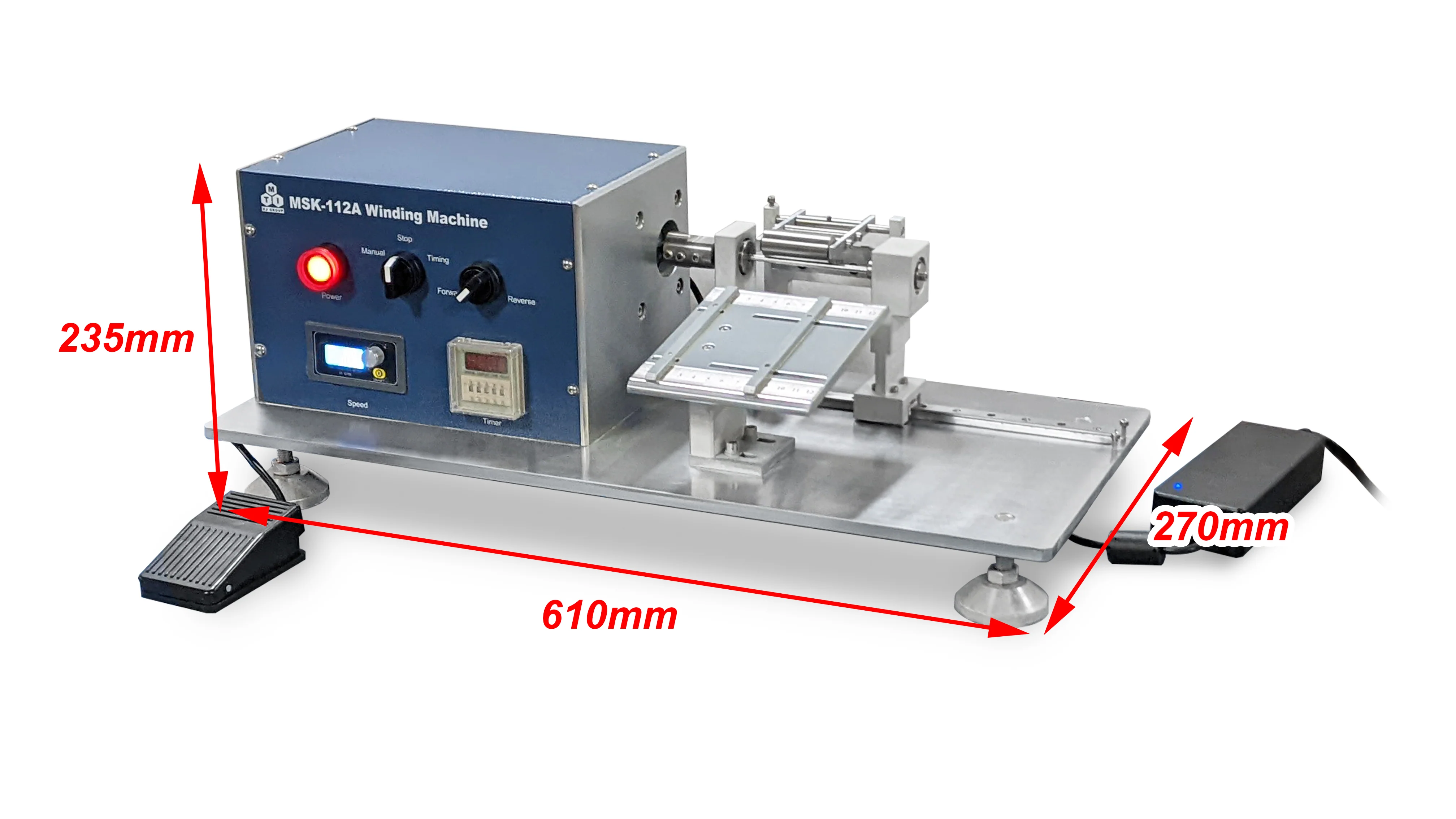 Manual Winding Machine for Electrodes of Cylinder or Prismatic Cell - MSK-112A-C - Image 5