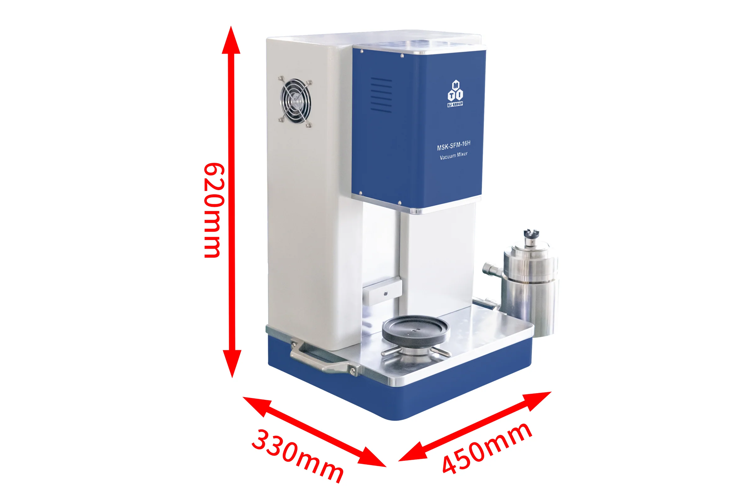Dual-Shaft Planetary Vacuum Mixer with High Speed (Max. 1500RPM, 50-1000ml) with Heating Option up to 150 °C - MSK-SFM-16HS - Image 5