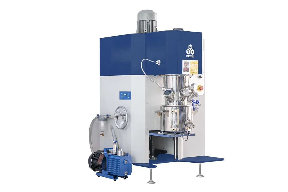 2 Liter Four-Shaft (Two Dispersing, Two Stirring) Planetary Vacuum Mixer with Vacuum Pump & Water Chiller - MSK-SFM-9-2L - Image 4