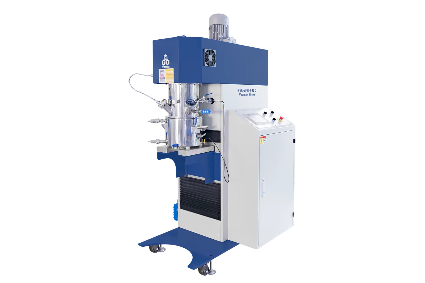 5 Liter Four-Shaft Planetary Vacuum Mixer with Vacuum Pump & Water Chiller - MSK-SFM-9-5L - Image 3