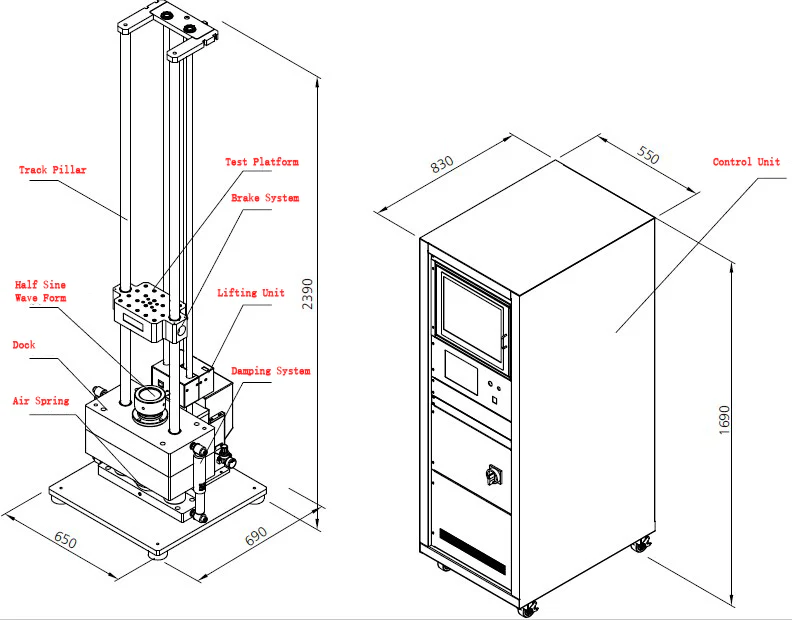 Automated Pneumatic Shock Tester with Max. Load of 10 Kg (UN 38.3.4.4 ) - MSK-SS-10 - Image 3