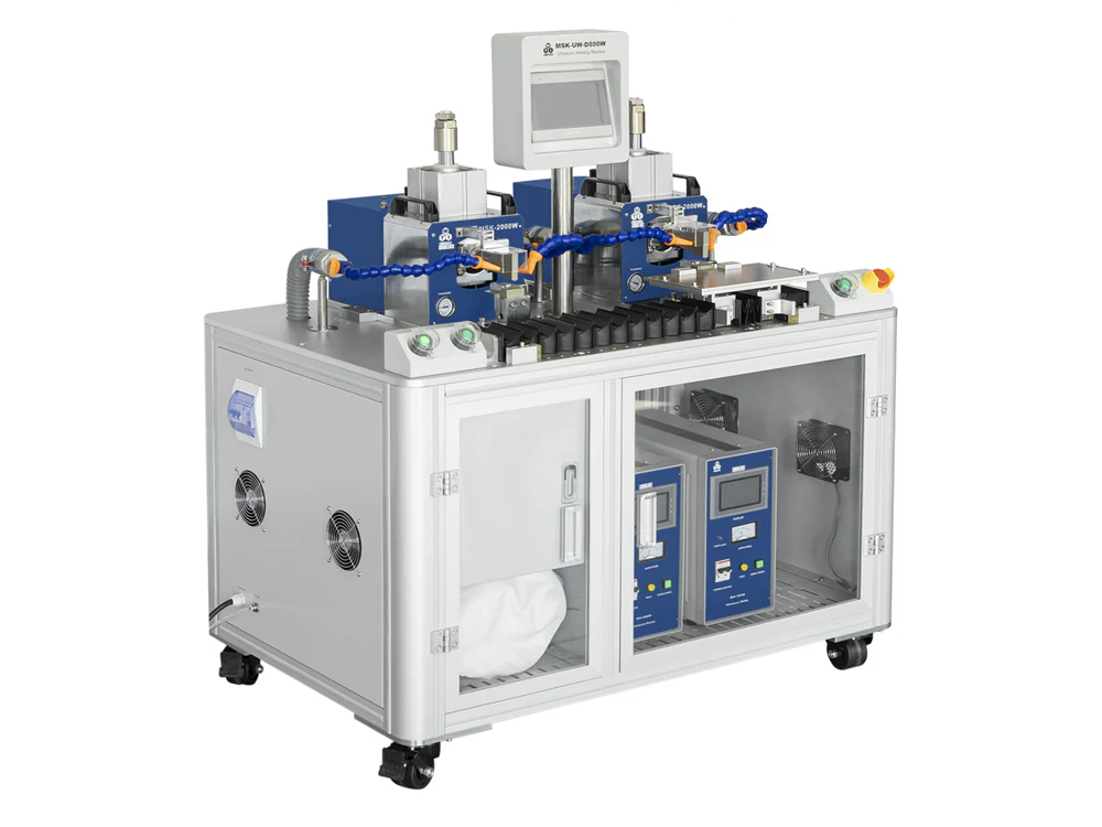 Dual-Station 2000W Ultrasonic Metal Welder (Max. 25 layers) with Fixture on Sliding Rail, 20KHz - MSK-UW-D2000W - Image 3