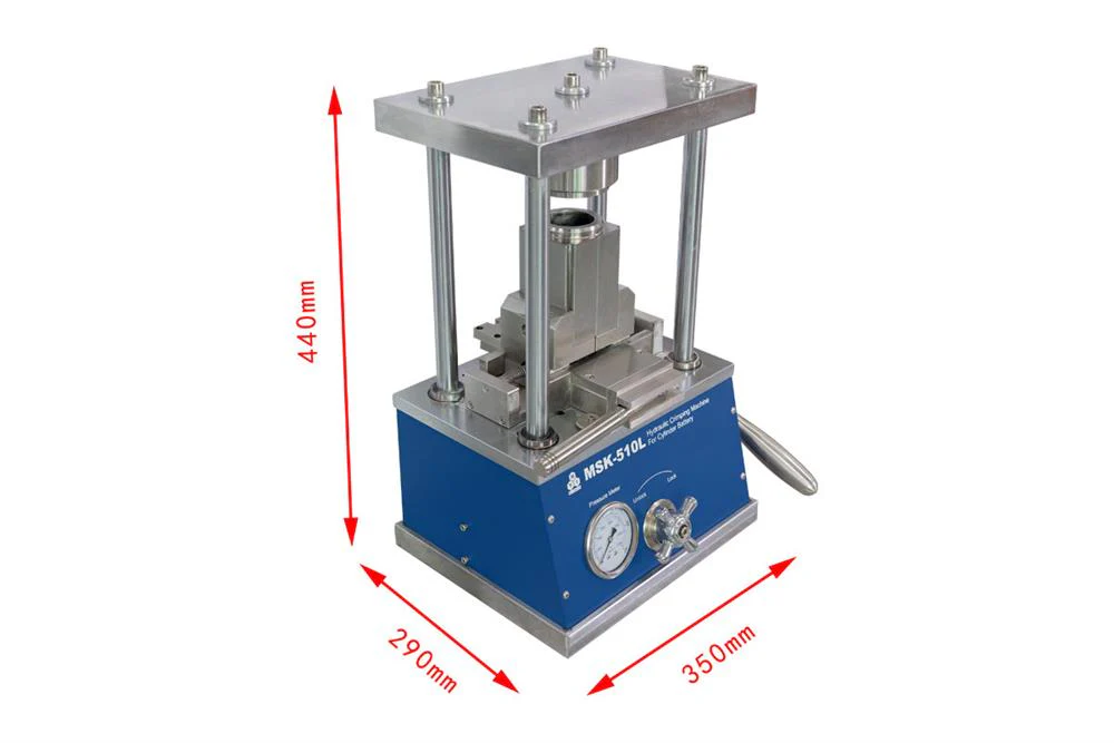 Hydraulic Sealing Machine for 46 mm x L 80 - 120 mm ( 4680, 46100 or 46120 cell) Cylindrical Cases & Option for 50100 - MSK-510L - Image 4