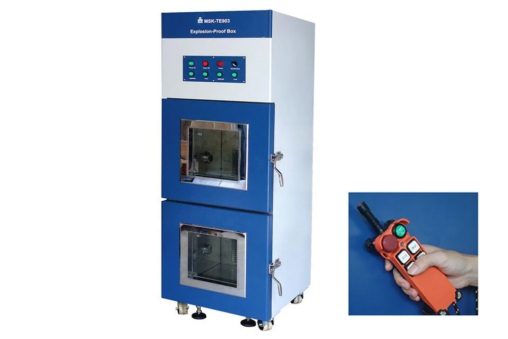 Dual Explosion-Proof Box for Battery Safety Test ( 20"x20"x20", 125L, UN38.3.4.7 & 8 ) - MSKTE903 - Image 3