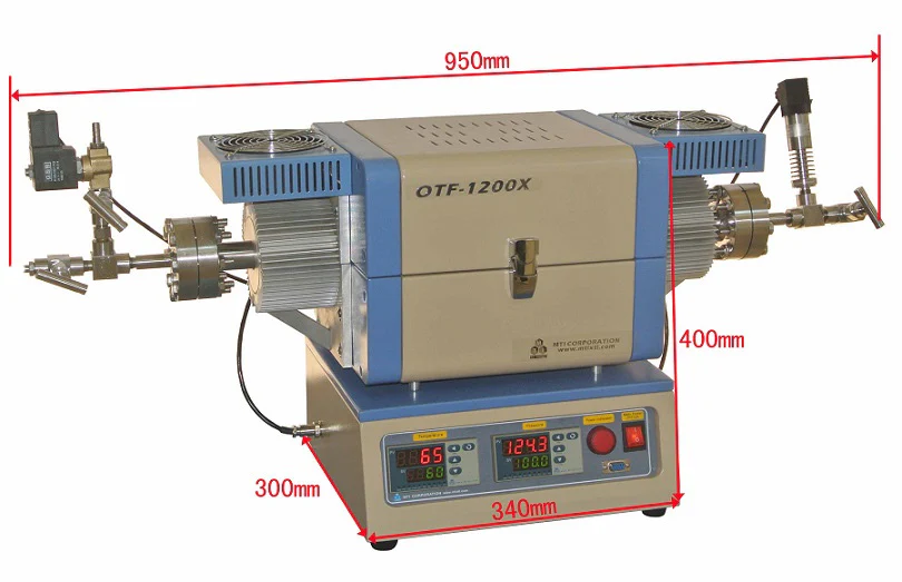 1100C Hi-Pressure Rocking Tube Furnace with 2" Super-alloy Processing Tube - OTF-1200X-HPR-III - Image 2