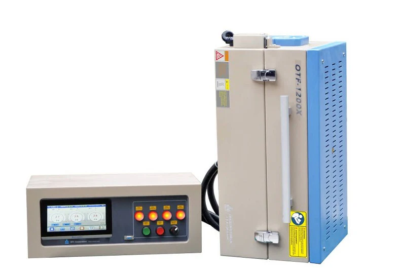 Four Zones 1200oC Tube Furnace w/ Temperature Controllers for 1 or 2" Tube - OTF-1200X-IV-S - Image 4