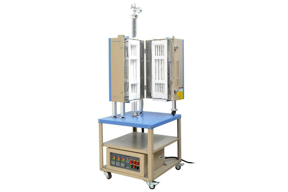 1200°C Three Zones Vertical Tube Furnace with 2" Quartz Tube & Vacuum Flanges - OTF-1200X-VT-III-50