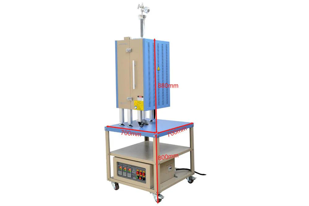 1200°C Three Zones Vertical Tube Furnace with 2" Quartz Tube & Vacuum Flanges - OTF-1200X-VT-III-50 - Image 2