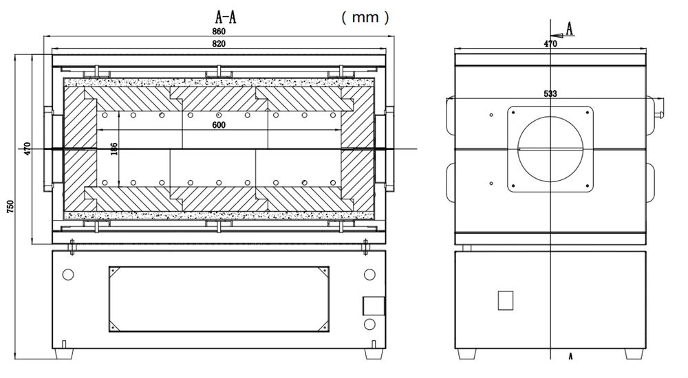 1500C Three Zone Split Tube Furnace with Flange & Alumina Tube (80 mm O.D.) - OTF-1500X-III - Image 2