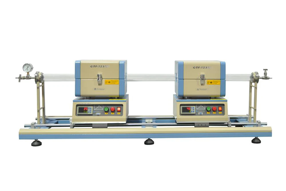 1200C Max Dual Sliding Tube Furnace with 50 mm Tube Flanges for CVD - OTF-1200X-S-50-DFSL - Image 2
