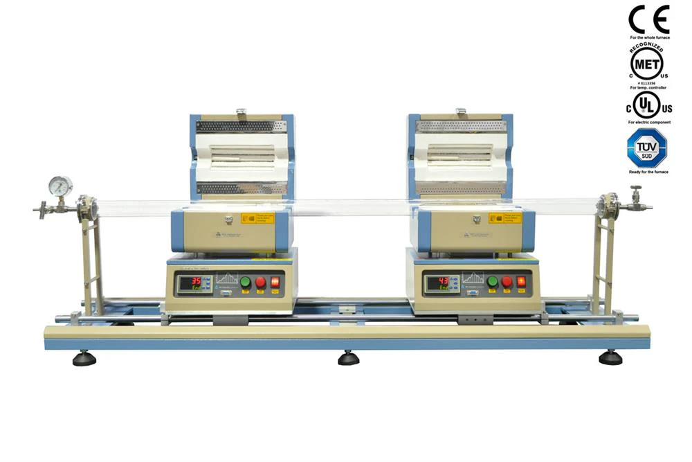 1200C Max Dual Sliding Tube Furnace with 50 mm Tube Flanges for CVD - OTF-1200X-S-50-DFSL - Image 3