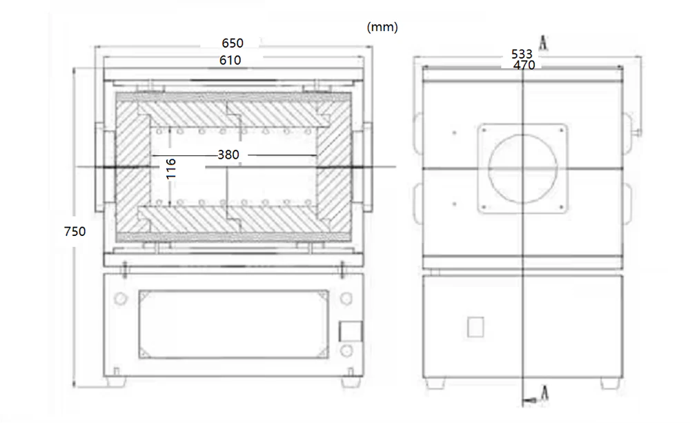 1500°C Split Tube Furnace with Flanges & 2"or 3" Alumina Tube - OTF1500X - Image 4