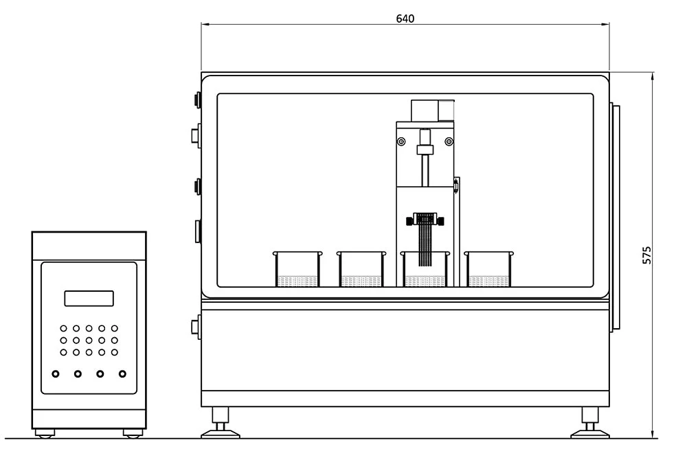 4 Position SILAR Coating System with Air-tight Chamber & Magnetic Stirrer - PTL-SC-4S-LD - Image 2