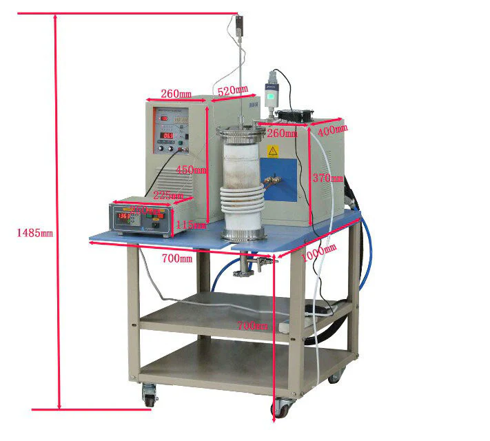 15KW Induction Heating and Melting System w/ Temp.-Controller & Multi-Cavity up to 2000°C - SP-50KTC-M - Image 2