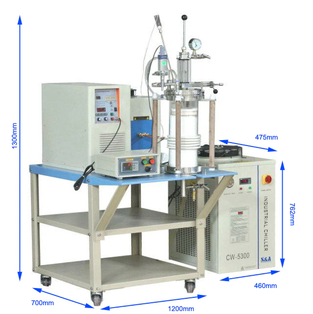 15KW 1700C Max. Induction Heater (6" Tube) with Dose Feeding & Melt Stirring Function - SP-60KTC - Image 3