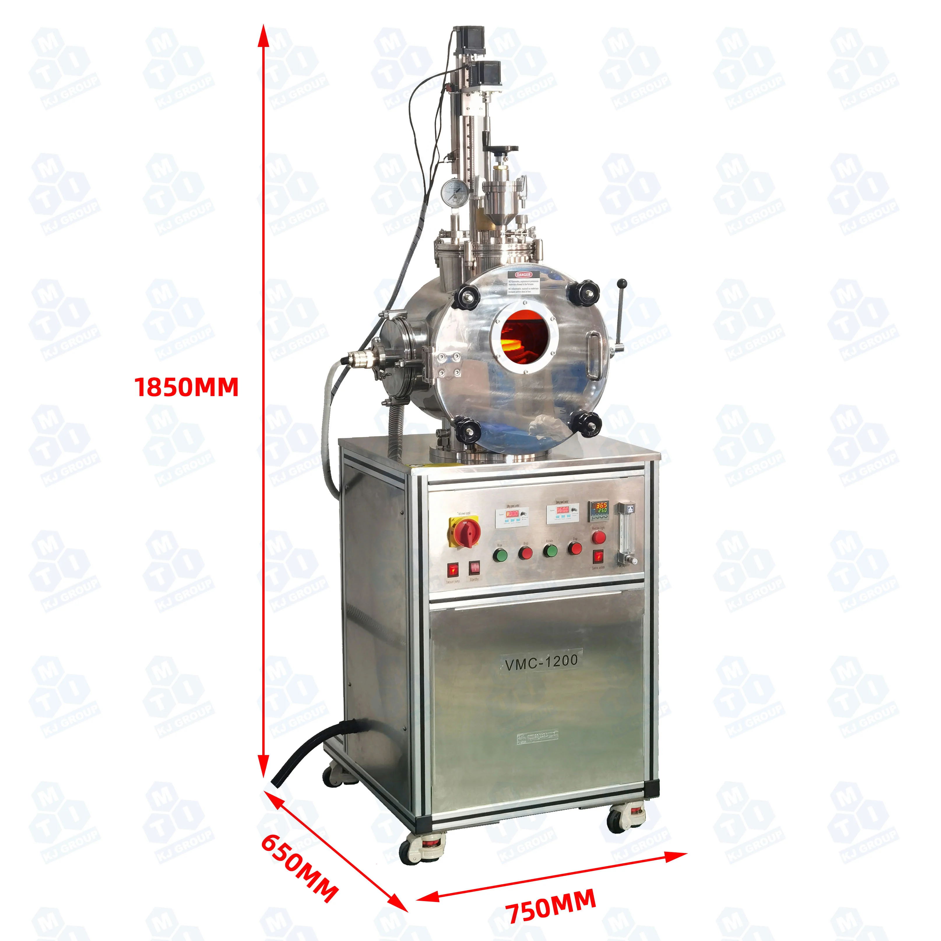 1200ºC Max. High Vacuum Melting-Casting Furnace with Stirring & Secondary Charge Function - VMC-1200 - Image 4